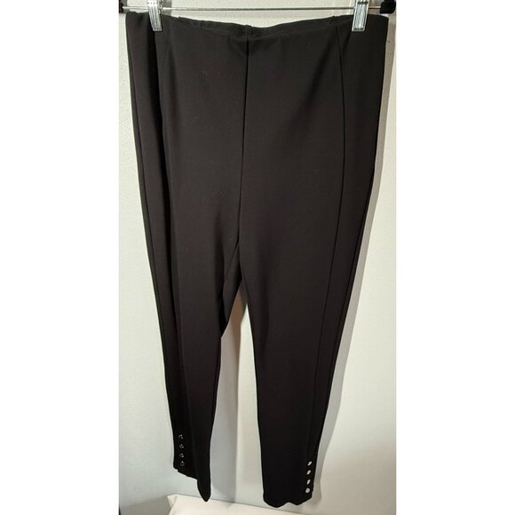 Joseph Ribkoff Womens Elastic Waist Pull On Pants Black Size 12 Tapered Leg - Picture 1 of 10